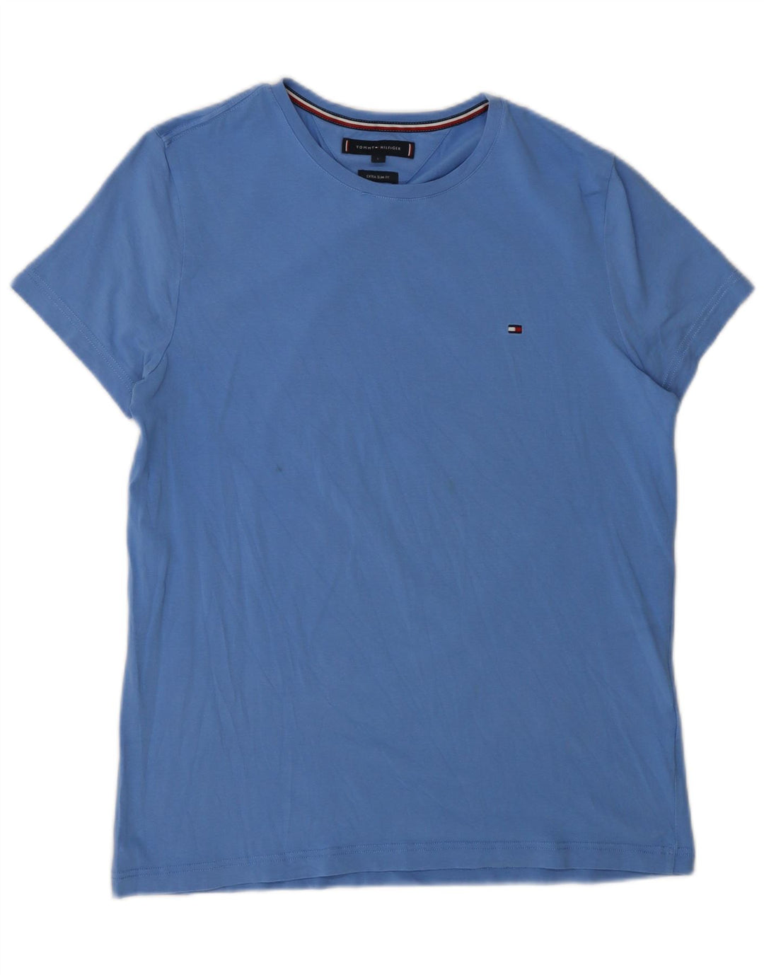 Tommy Hilfiger Mens Extra Slim T-Shirt Top Large Blue Cotton