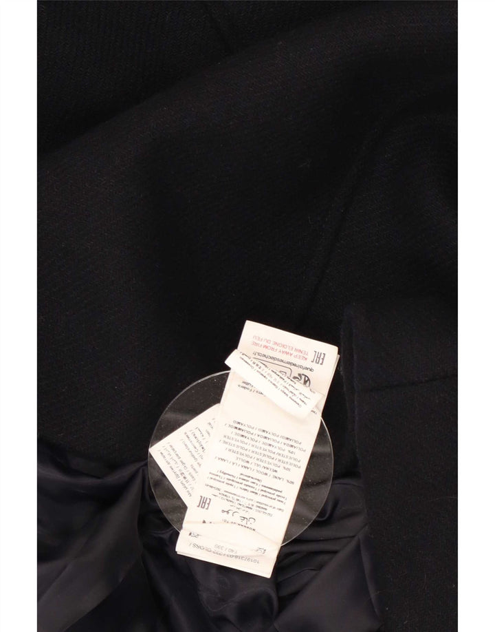 Morgan Womens Full Zip Overcoat EU 40 Medium Navy Blue Wool