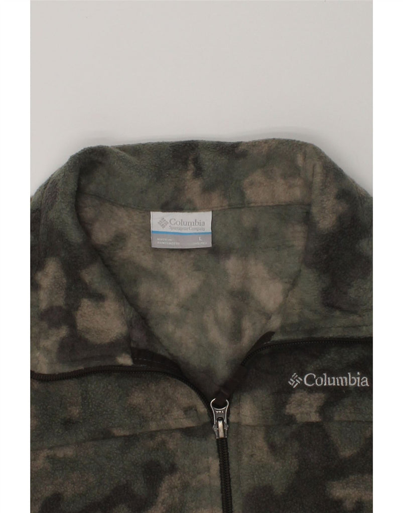 COLUMBIA Boys Fleece Jacket 14-15 Years Large Grey Camouflage Polyester | Vintage Columbia | Thrift | Second-Hand Columbia | Used Clothing | Messina Hembry 