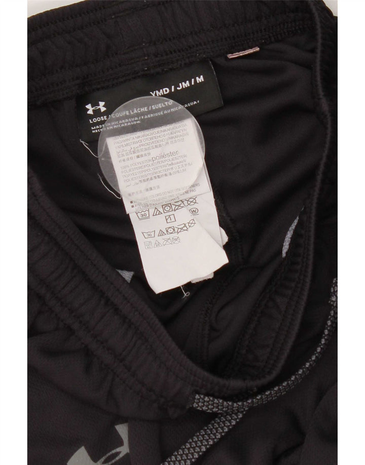 Under Armour Boys Loose Fit Tracksuit Trousers 9-10 Years Medium Black