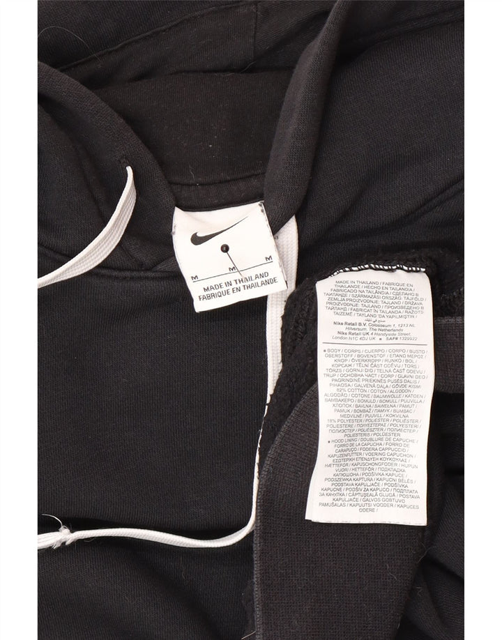 Nike Mens Hoodie Jumper Medium Black Cotton