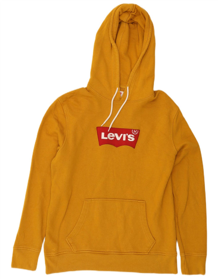 Levi's Mens Graphic Hoodie Jumper Large Yellow