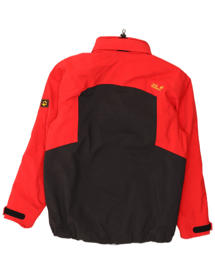 Jack Wolfskin Mens Rain Jacket UK 44/46 XL Red Colourblock Polyamide