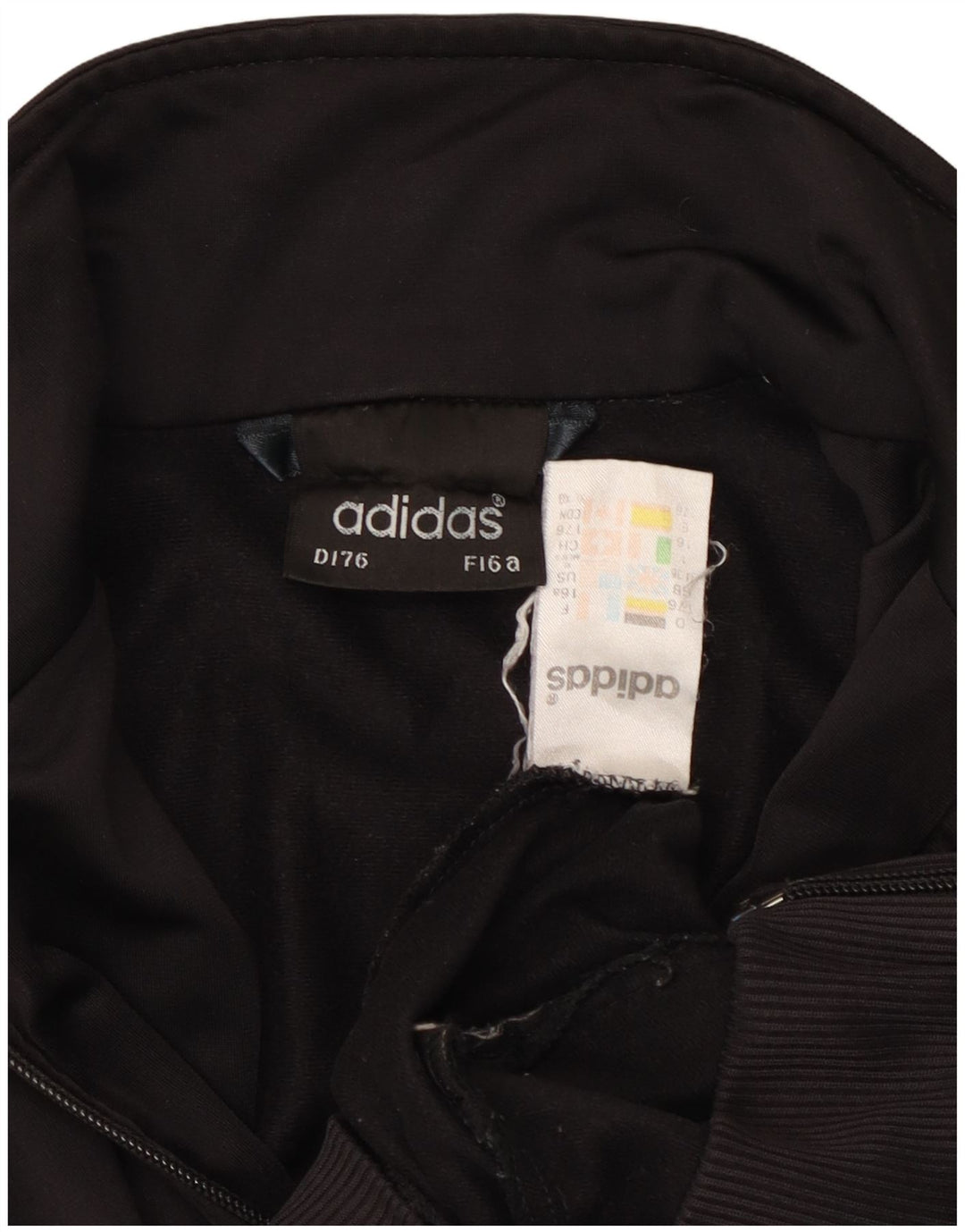 ADIDAS Mens Tracksuit Top Jacket UK 34/36 Small Black Polyester