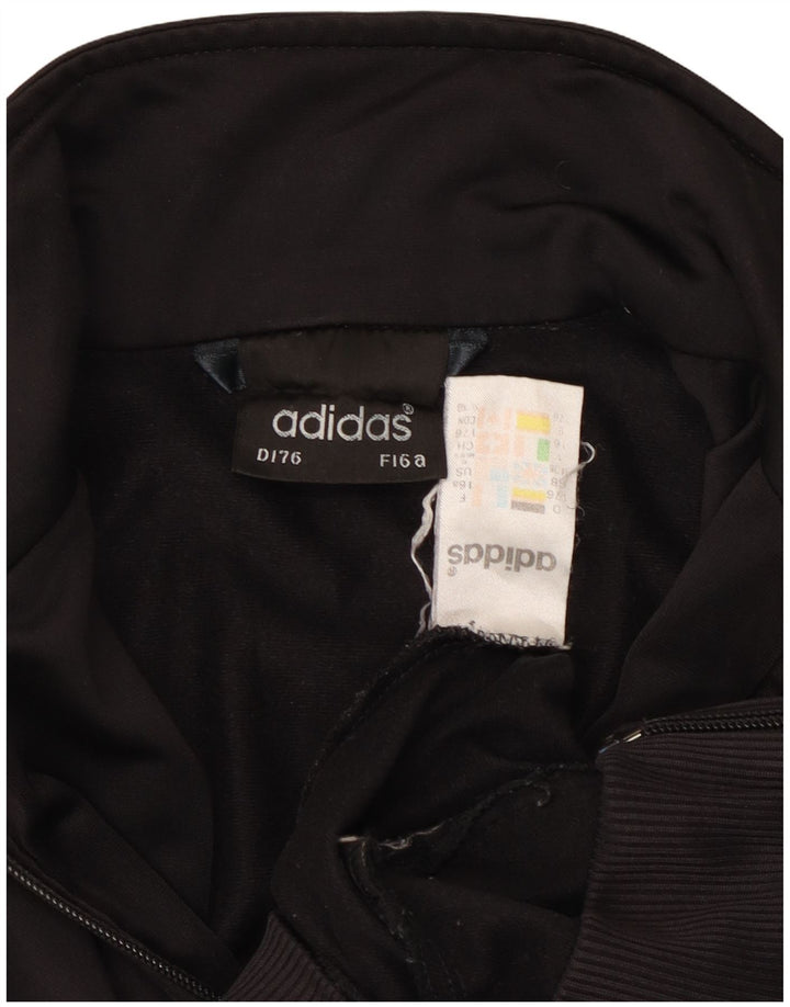 ADIDAS Mens Tracksuit Top Jacket UK 34/36 Small Black Polyester