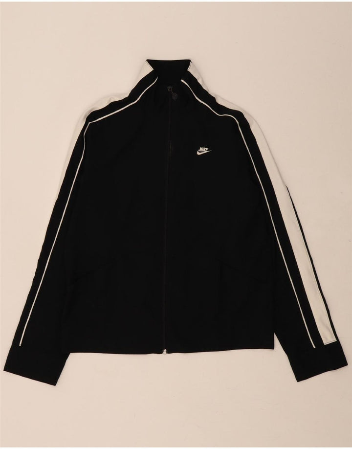 NIKE Womens Tracksuit Top Jacket US 8/10 Medium Black Polyester Vintage Nike and Second-Hand Nike from Messina Hembry 