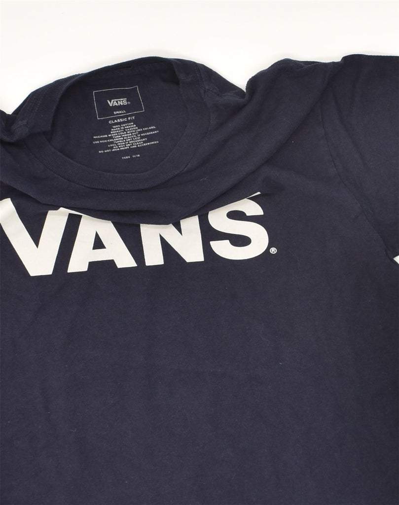 VANS Mens Classic Fit Graphic T-Shirt Top Small Navy Blue Cotton | Vintage Vans | Thrift | Second-Hand Vans | Used Clothing | Messina Hembry 