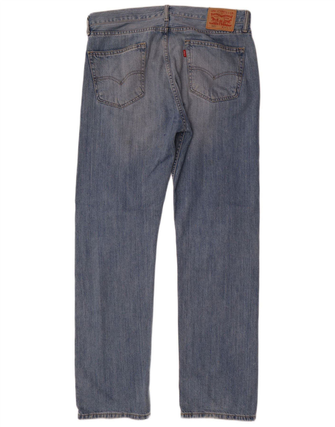 Levi's Mens 505 Straight Jeans W34 L32 Blue Cotton