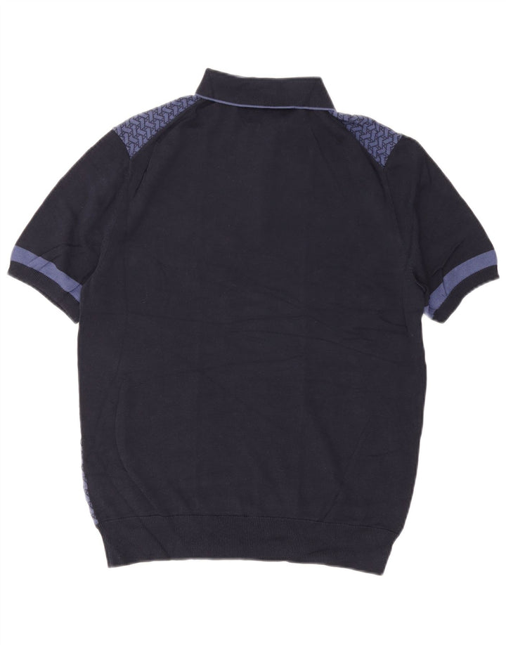 Marks & Spencer Mens Autograph Polo Neck Jumper Sweater Medium Navy Blue