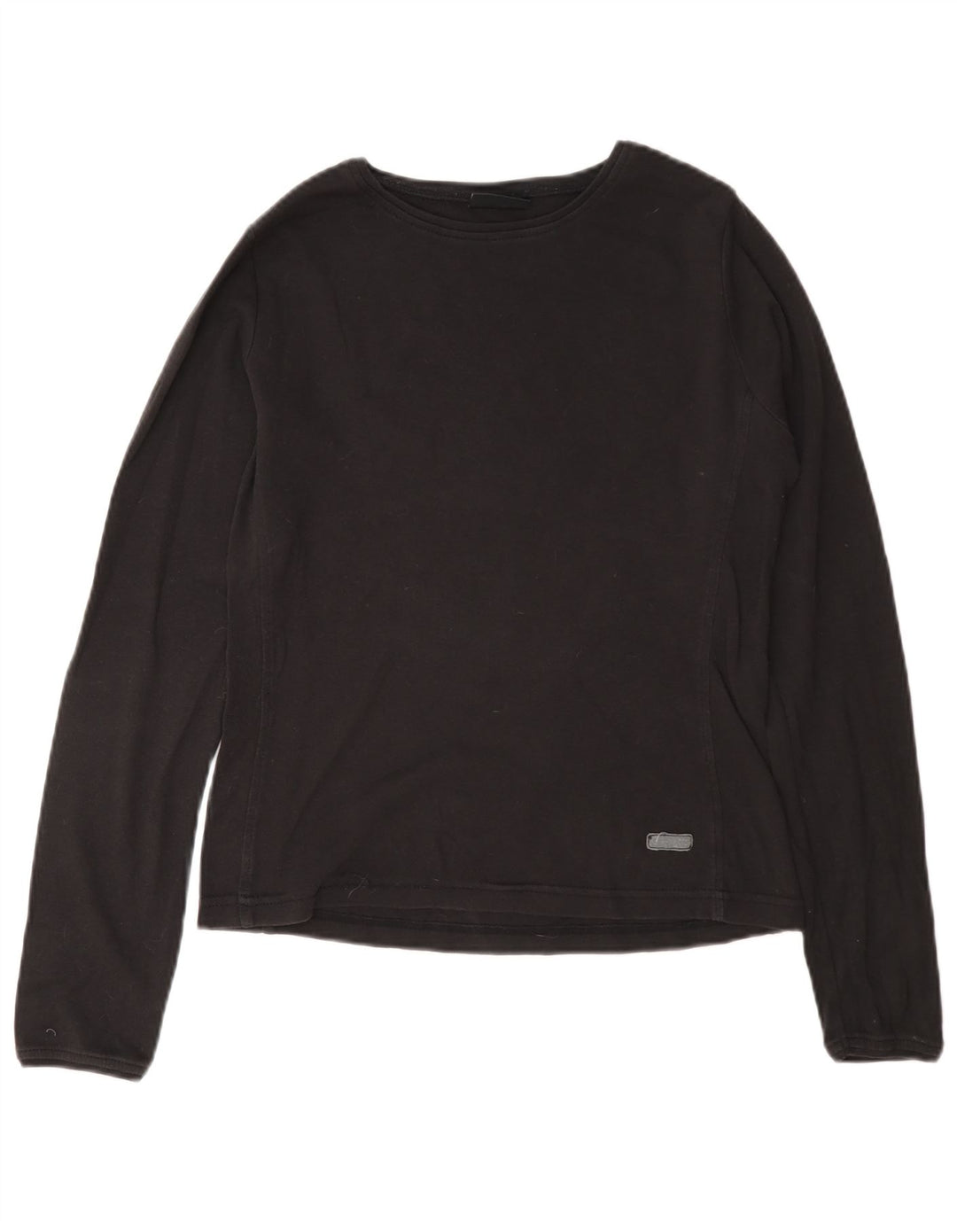 Champion Womens Top Long Sleeve UK 16 Large Grey Cotton