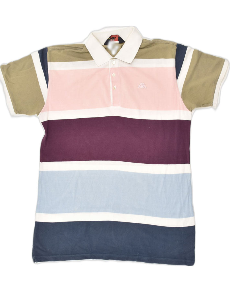 KAPPA Mens Polo Shirt XL Multicoloured Striped Cotton | Vintage Kappa | Thrift | Second-Hand Kappa | Used Clothing | Messina Hembry 