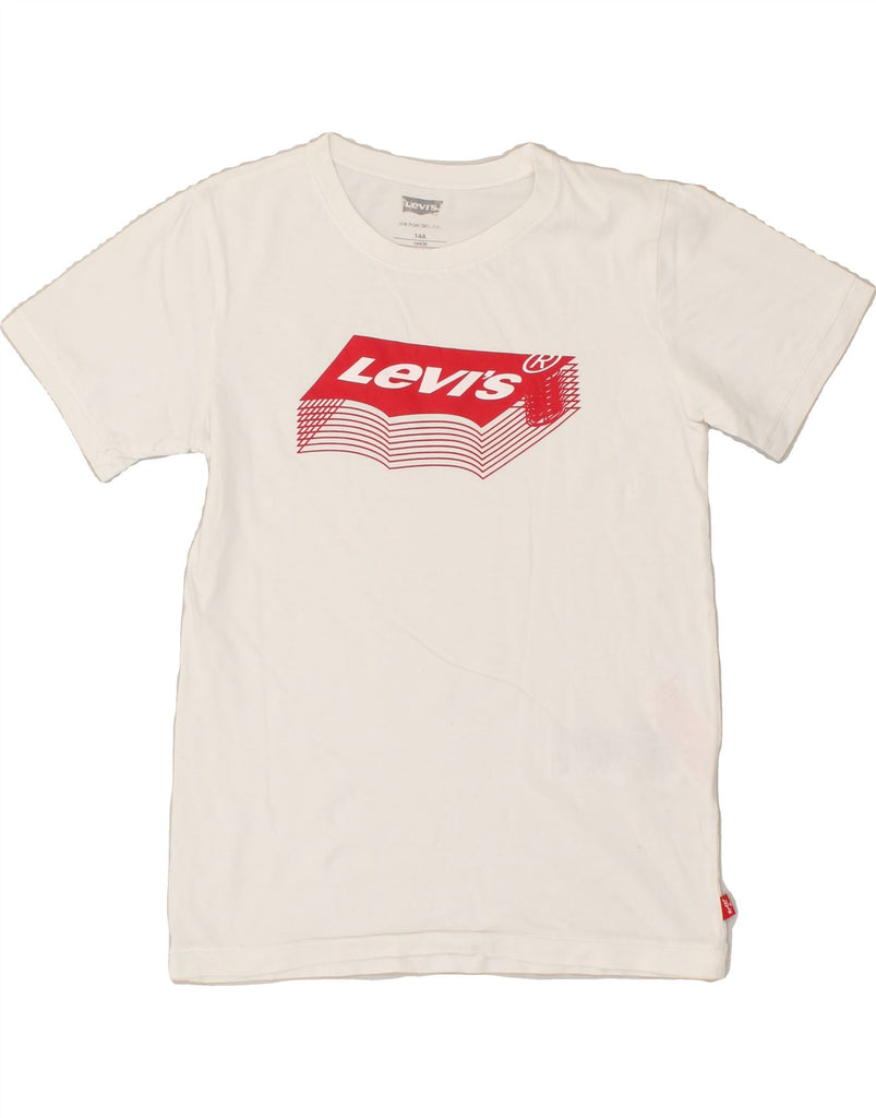 LEVI'S Boys Graphic T-Shirt Top 13-14 Years White Cotton | Vintage Levi's | Thrift | Second-Hand Levi's | Used Clothing | Messina Hembry 