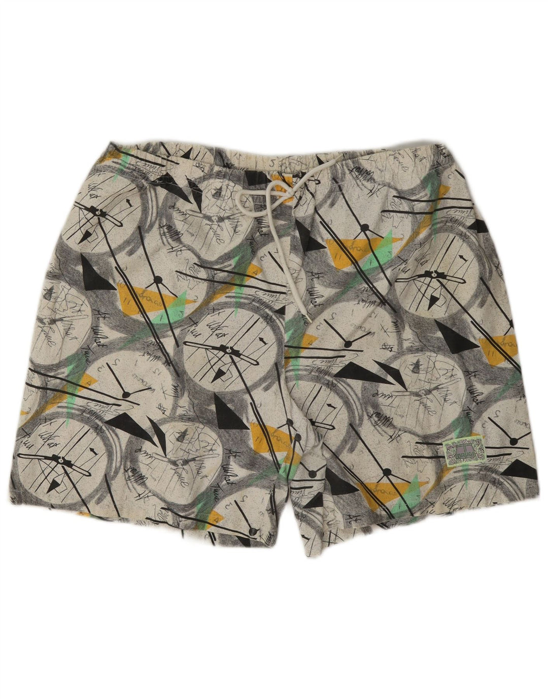 Vintage Mens Sport Shorts Large Multicoloured Geometric