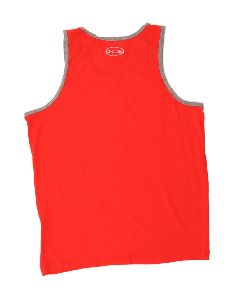 UNDER ARMOUR Mens Boston Red Sox Graphic Vest Top Large Red Cotton Vintage Under Armour and Second-Hand Under Armour from Messina Hembry 
