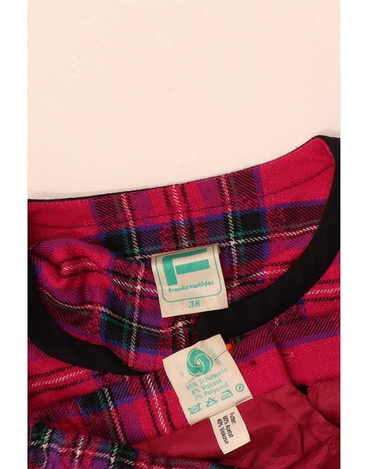 Frankenwalder Womens 2 Piece Skirt Set EU 38 Medium W26 Pink Check
