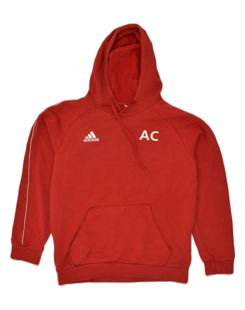 ADIDAS Mens Graphic Hoodie Jumper Medium Red Cotton | Vintage Adidas | Thrift | Second-Hand Adidas | Used Clothing | Messina Hembry 