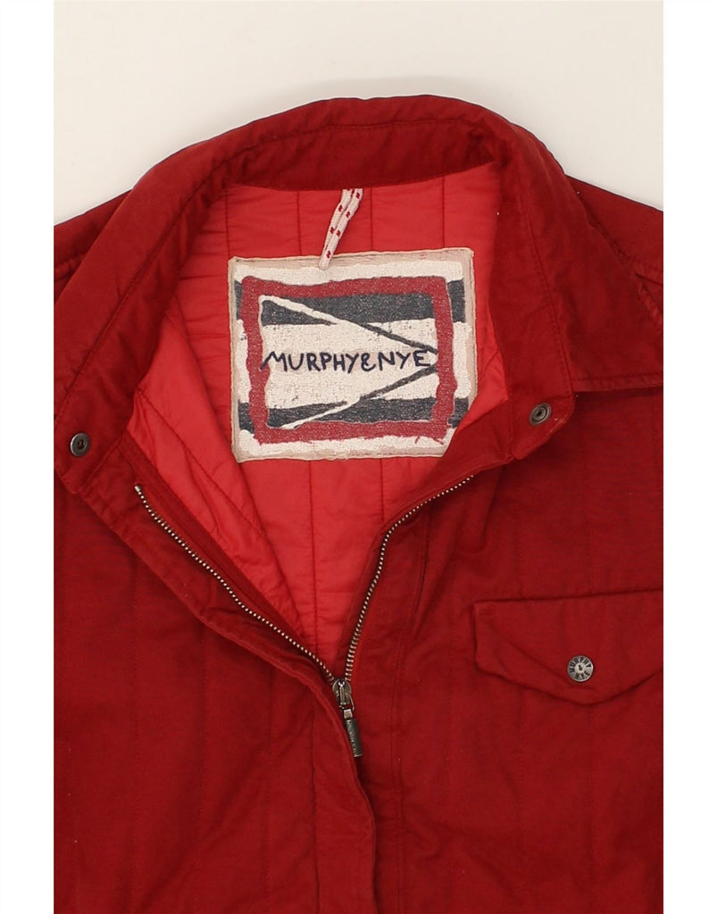 MURPHY & NYE Womens Bomber Jacket UK 18 XL Red Cotton | Vintage Murphy & Nye | Thrift | Second-Hand Murphy & Nye | Used Clothing | Messina Hembry 