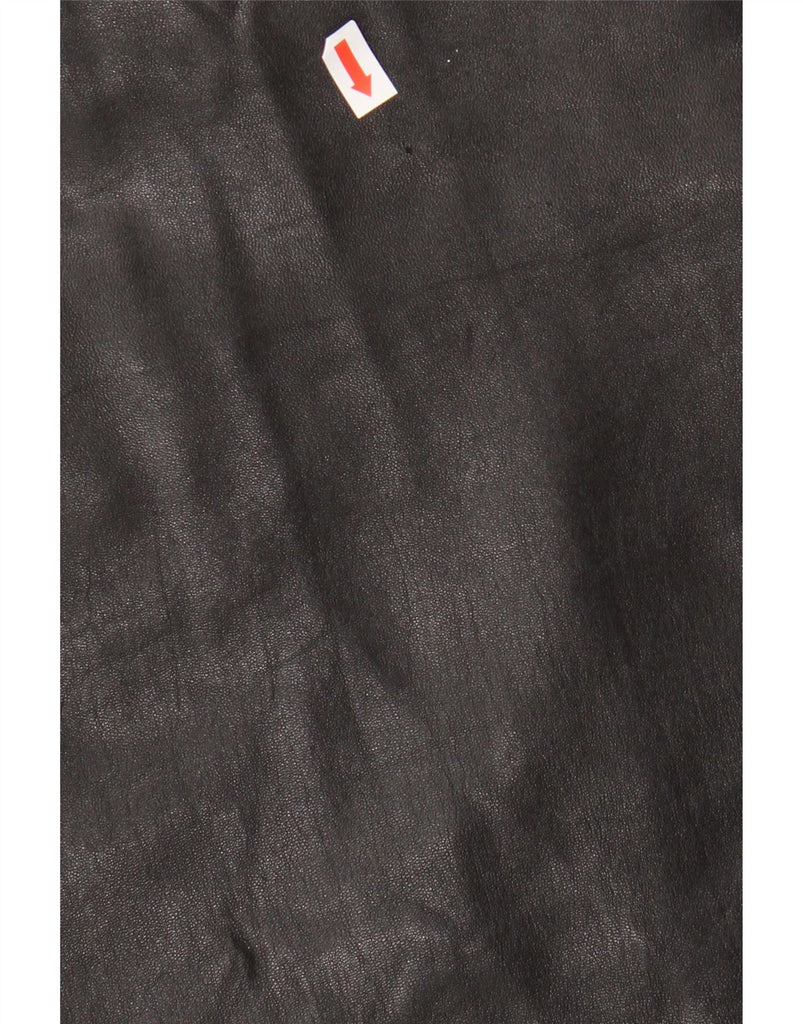 VINTAGE Womens Midi Leather Skirt W32 Large  Black Vintage Vintage and Second-Hand Vintage from Messina Hembry 