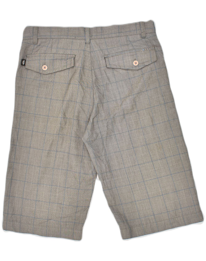 MOSSIMO Boys Chino Shorts 15-16 Years Brown Check Polyester | Vintage Mossimo | Thrift | Second-Hand Mossimo | Used Clothing | Messina Hembry 