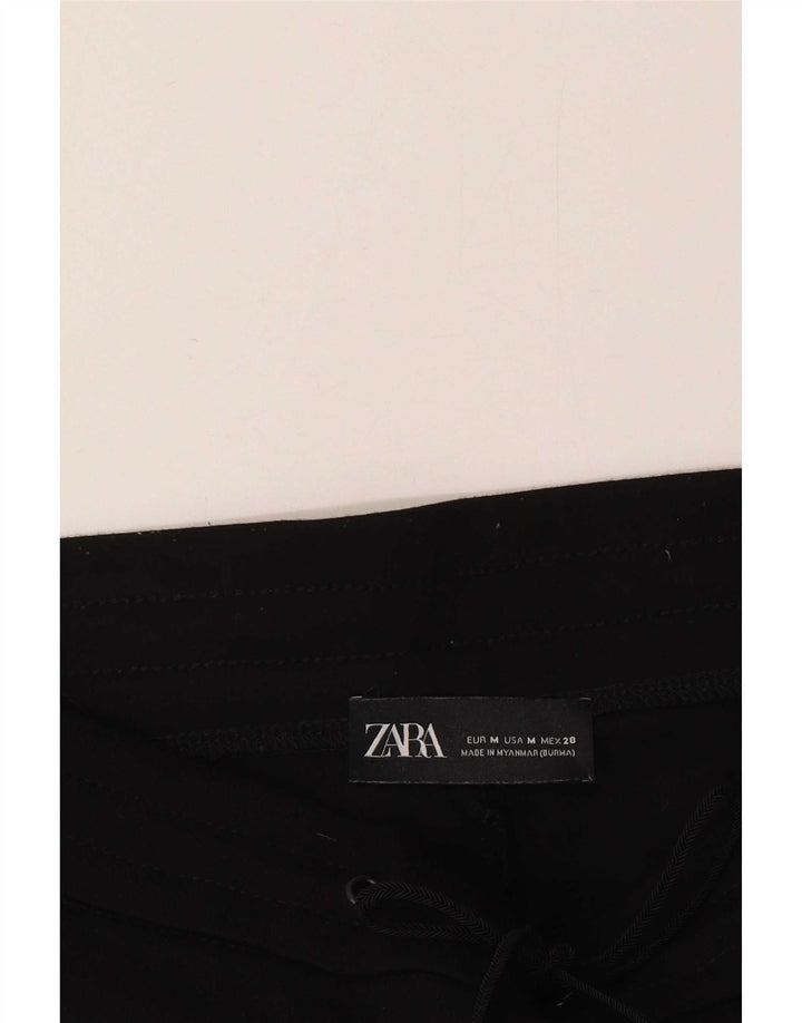 Zara Womens Slim Cargo Trousers Medium W26 L26 Black Viscose
