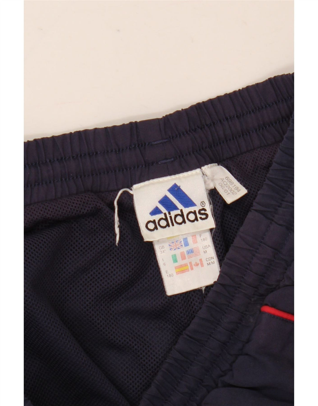 Adidas Mens Tracksuit Trousers Joggers Large  Navy Blue Polyester