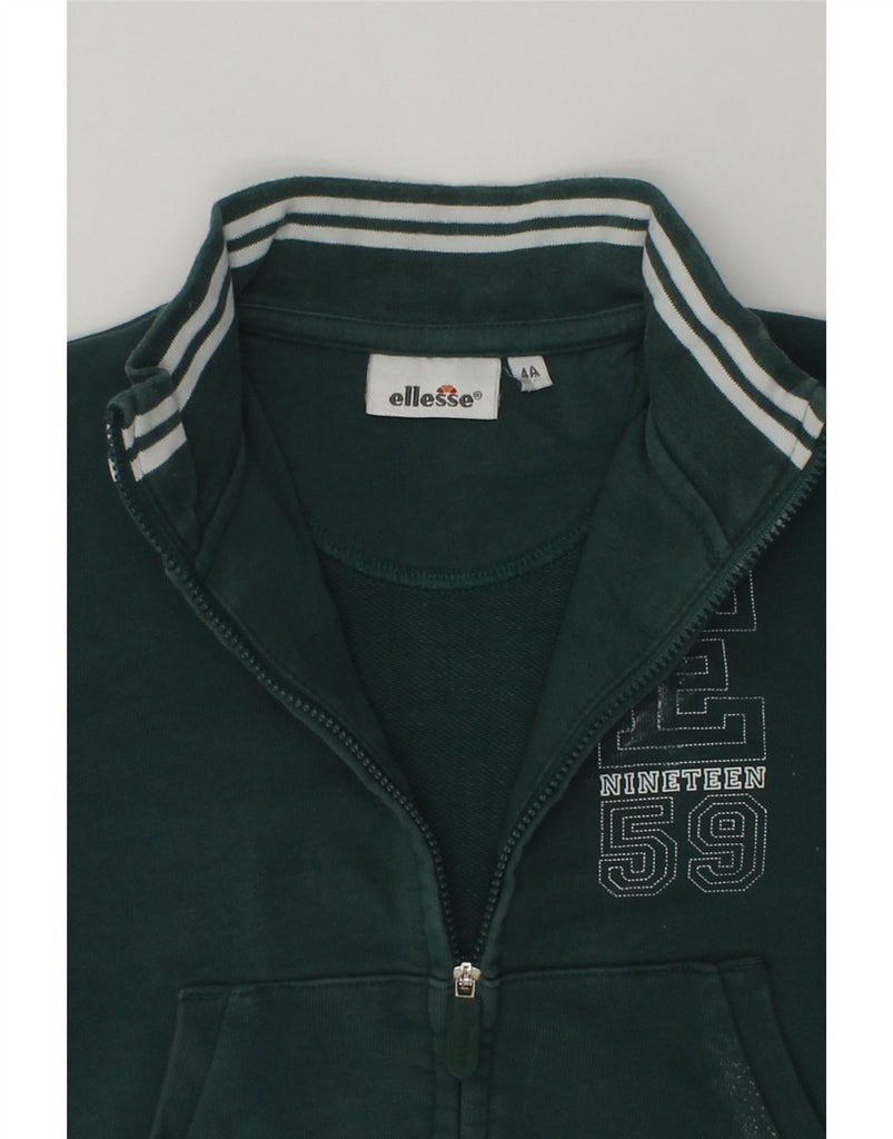 ELLESSE Boys Tracksuit Top Jacket 3-4 Years Green Cotton | Vintage Ellesse | Thrift | Second-Hand Ellesse | Used Clothing | Messina Hembry 