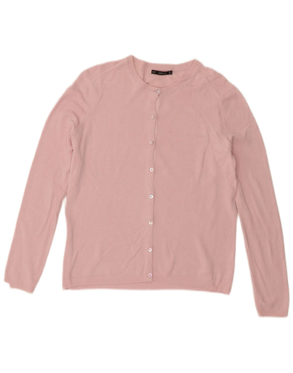 Zara Womens Cardigan Sweater UK 12 Medium Pink
