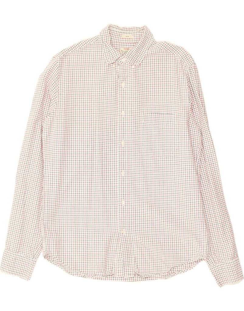 J. CREW Mens Slim Shirt Medium Red Check Cotton | Vintage J. Crew | Thrift | Second-Hand J. Crew | Used Clothing | Messina Hembry 