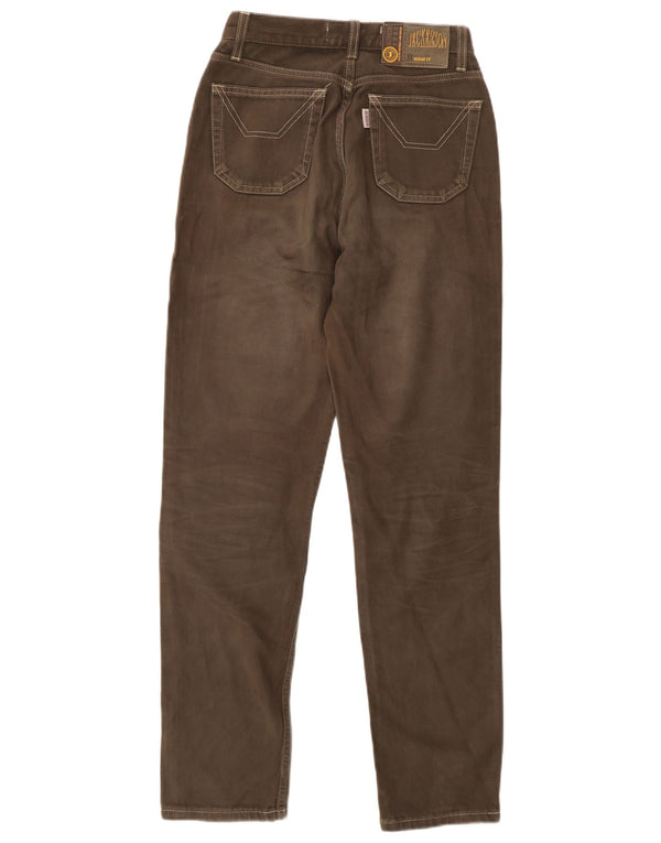 Jeckerson Womens Tapered Casual Trousers IT 42 Medium W27 L30 Khaki Cotton