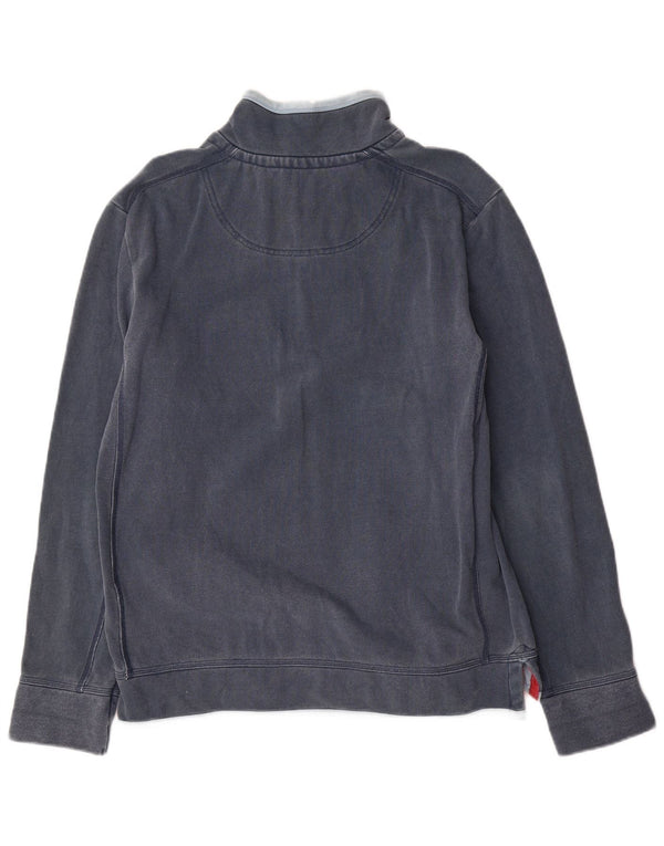 Fat Face Mens Zip Neck Sweatshirt Jumper Medium Navy Blue Cotton
