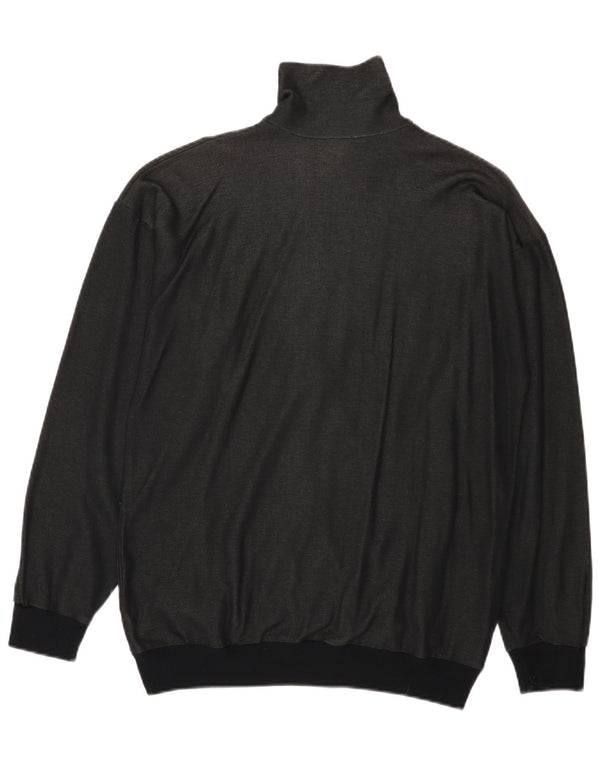 Vintage Mens Graphic Tracksuit Top Jacket Medium Black