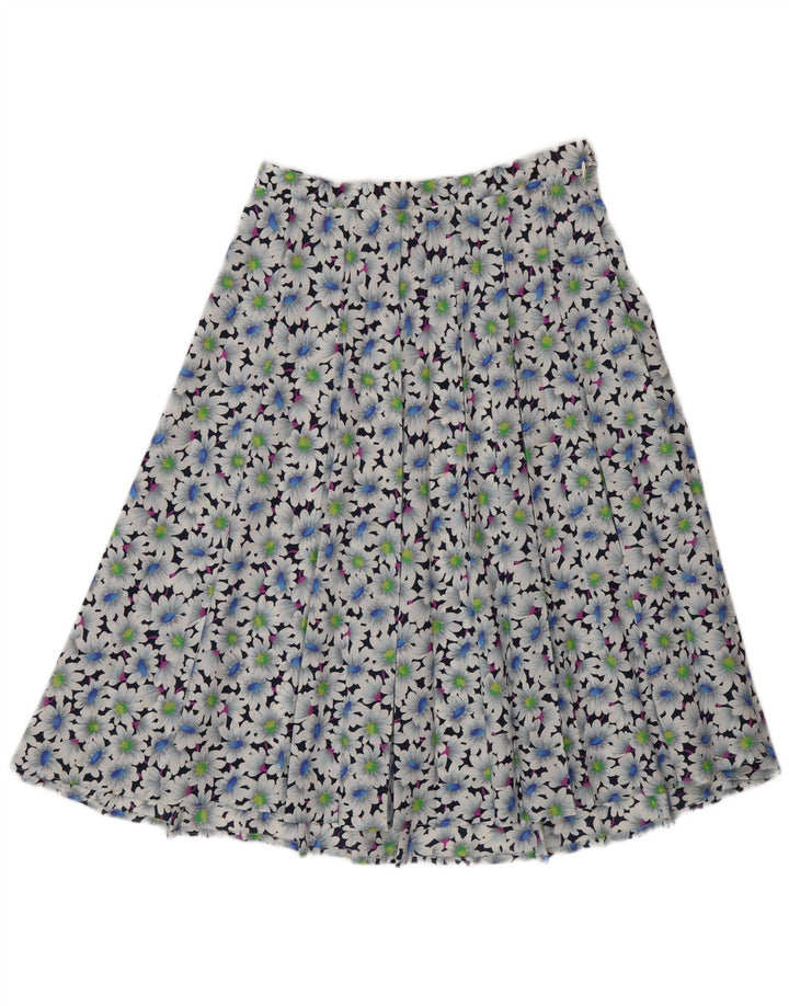 Vintage Womens Pleated Skirt W32 Large  Multicoloured Floral