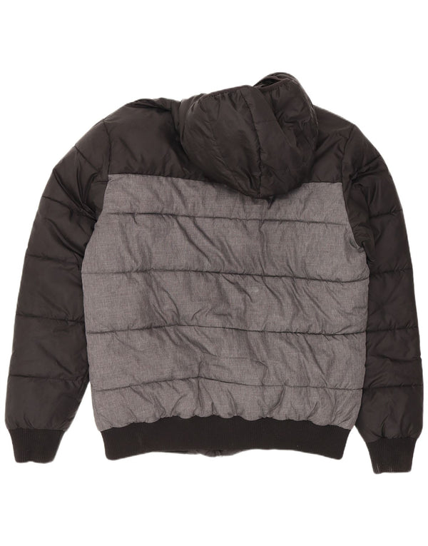 Ellesse Mens Hooded Padded Jacket UK 40 Large Black Colourblock Polyamide