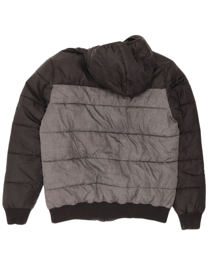 Ellesse Mens Hooded Padded Jacket UK 40 Large Black Colourblock Polyamide