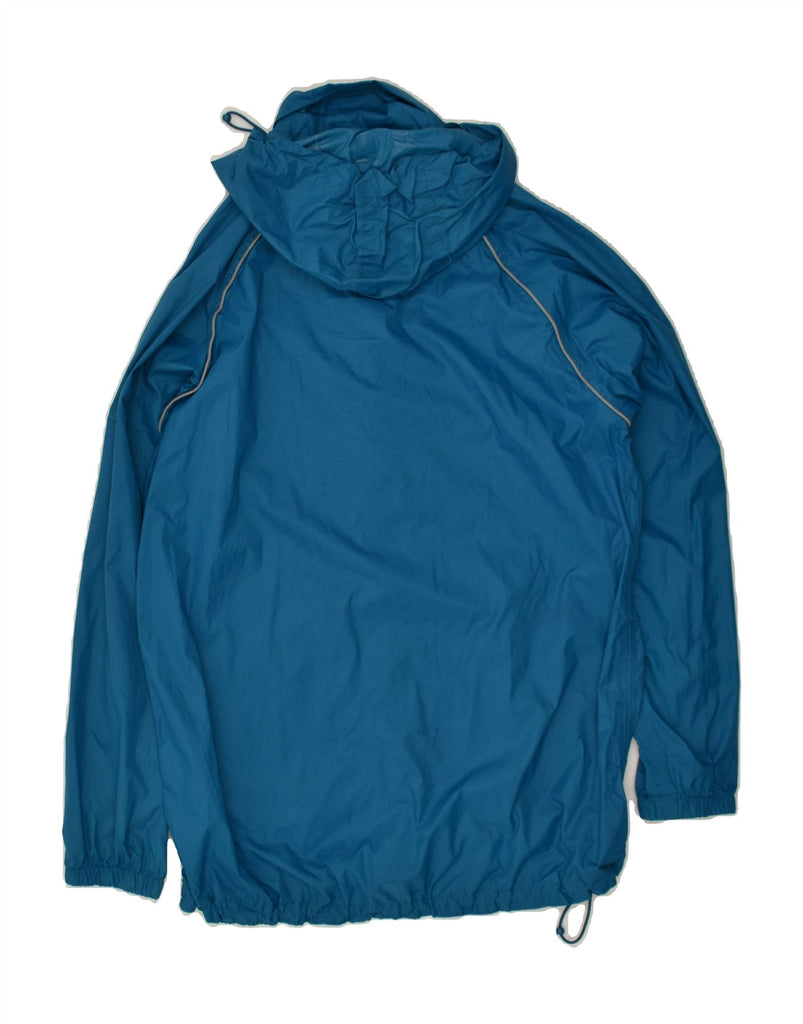 MOUNTAIN WAREHOUSE Womens Hooded Rain Jacket UK 14 Large Blue Nylon | Vintage Mountain Warehouse | Thrift | Second-Hand Mountain Warehouse | Used Clothing | Messina Hembry 