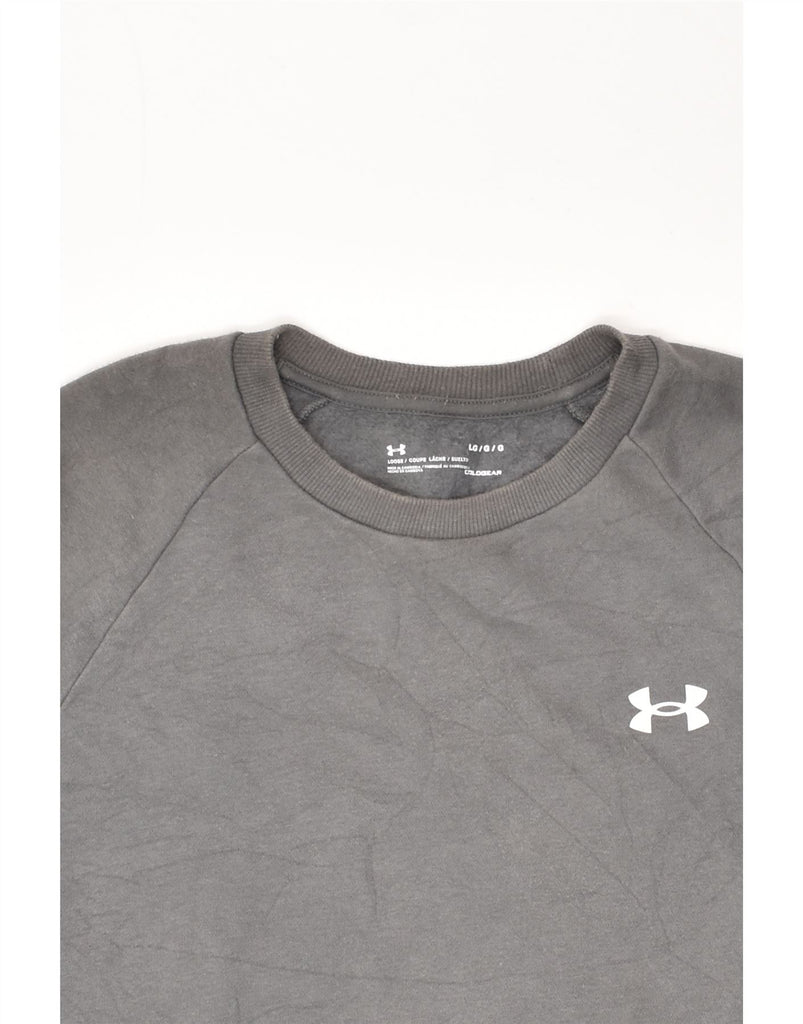 UNDER ARMOUR Mens Sweatshirt Jumper Large Grey Cotton | Vintage Under Armour | Thrift | Second-Hand Under Armour | Used Clothing | Messina Hembry 