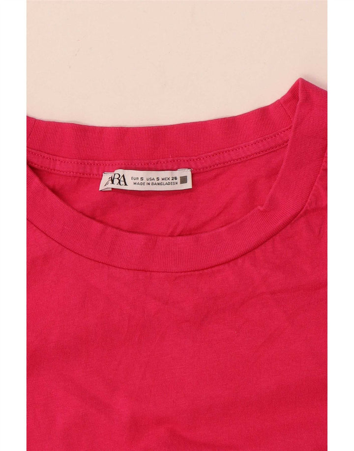 Zara Womens T-Shirt Top UK 10 Small Pink