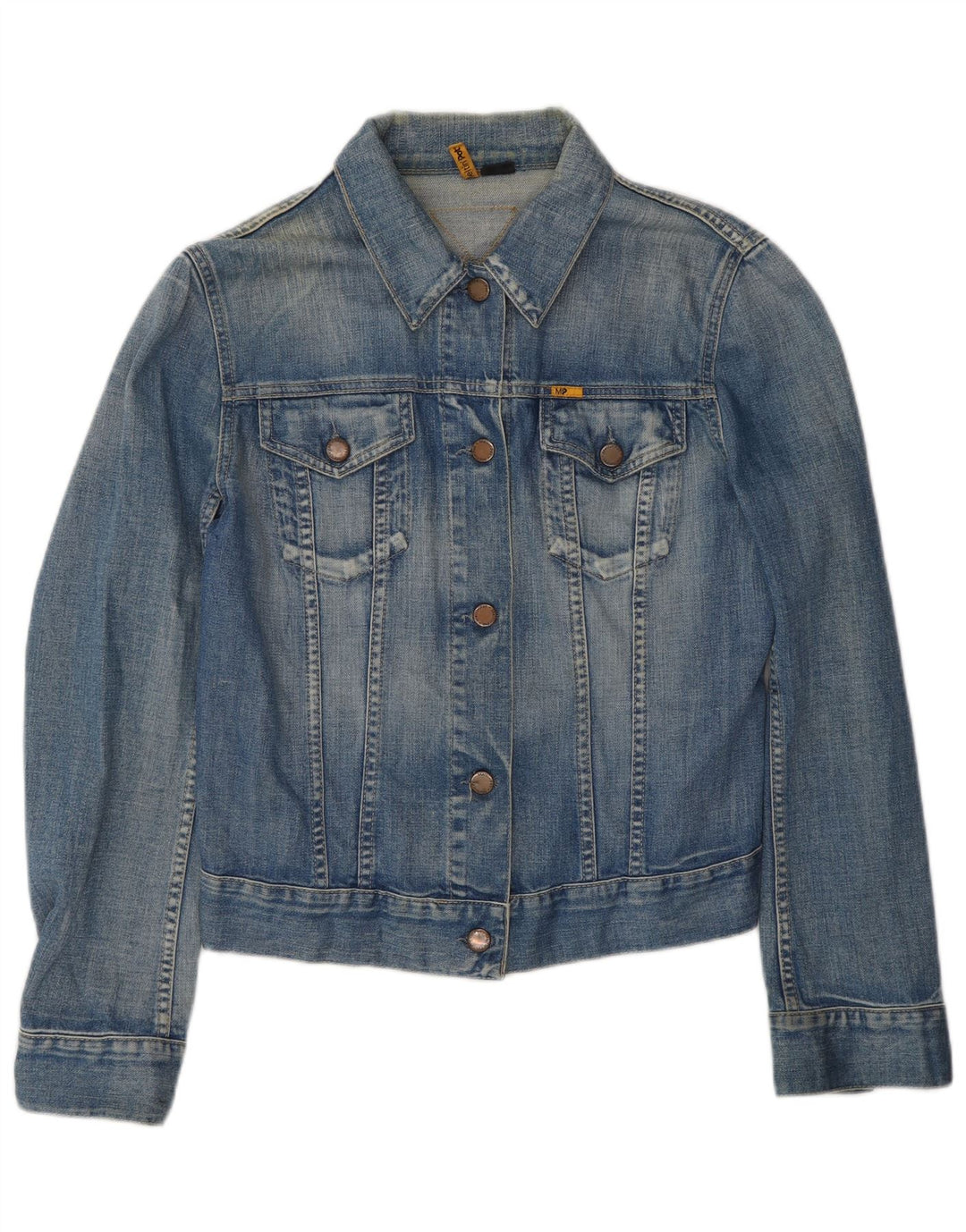Meltin' Pot Womens Denim Jacket UK 14 Medium Blue Cotton