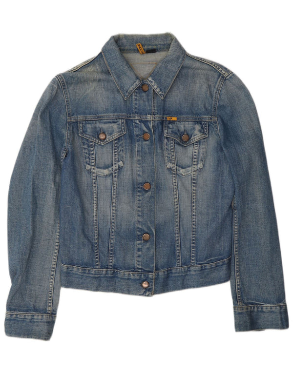Meltin' Pot Womens Denim Jacket UK 14 Medium Blue Cotton