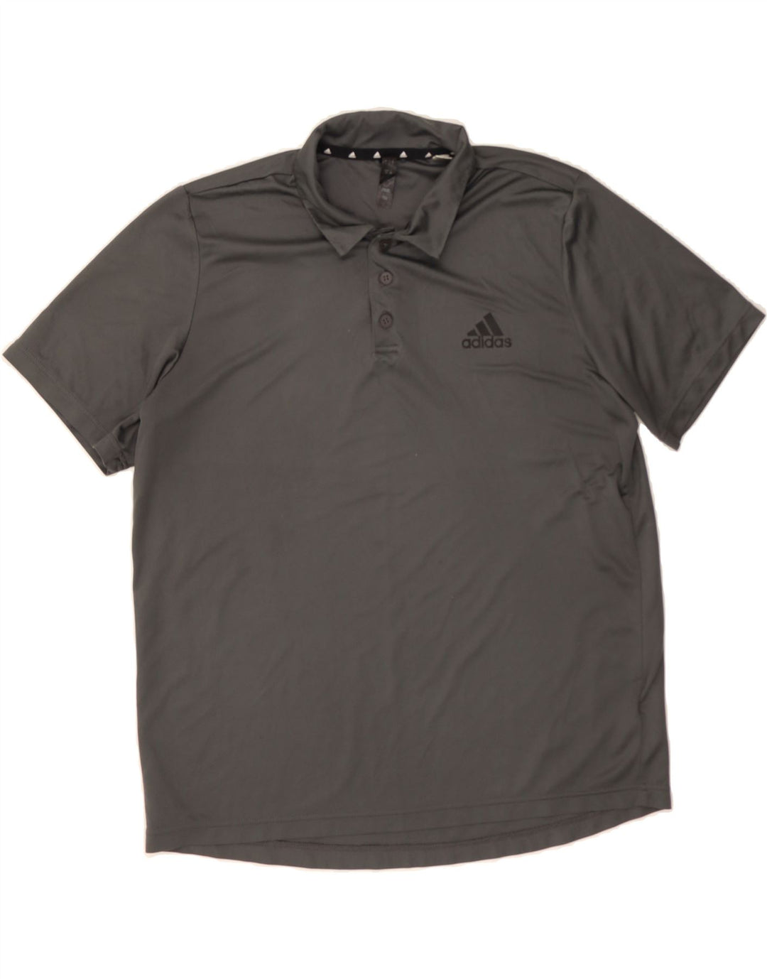 ADIDAS Mens Polo Shirt Large Grey Polyester Vintage Adidas and Second-Hand Adidas from Messina Hembry 