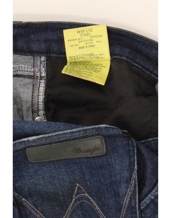 Wrangler Womens Stokes Slim Jeans W30 L32 Navy Blue Cotton