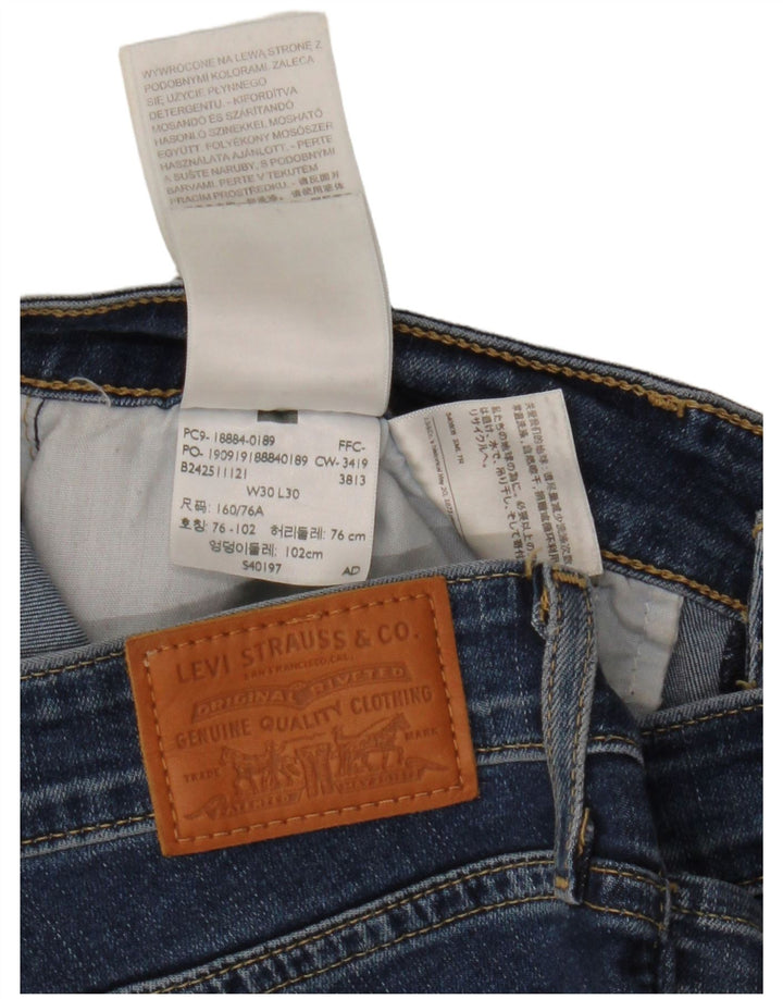 Levi's Womens 712 Slim Jeans W30 L30 Blue Cotton