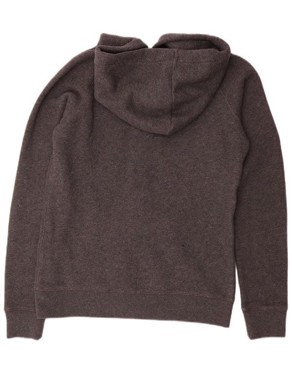 Jack Wills Womens Zip Hoodie Sweater UK 12 Medium Grey Cotton