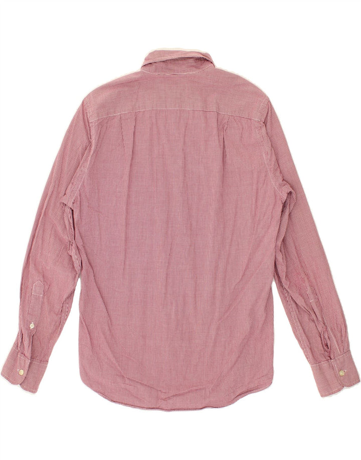 J. CREW Boys Shirt 15-16 Years Small Burgundy Check Cotton Vintage J. Crew and Second-Hand J. Crew from Messina Hembry 