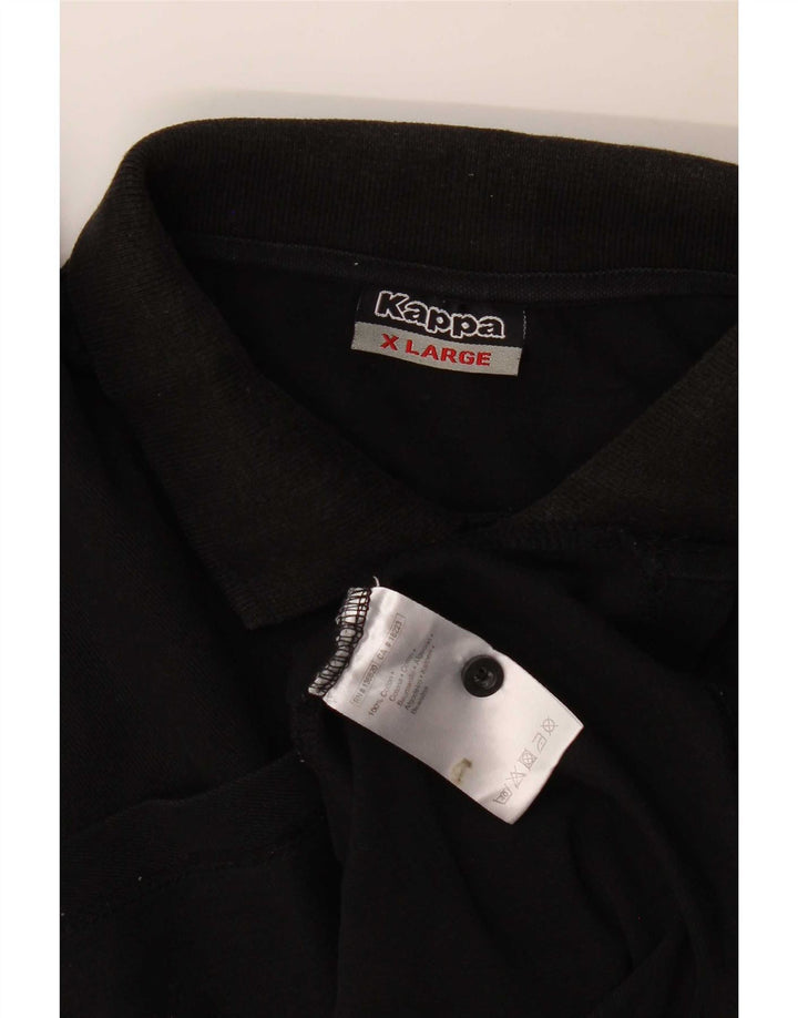 Kappa Mens Polo Shirt XL Black Cotton