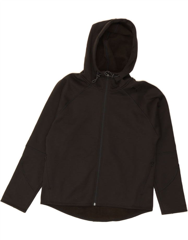 PUMA Womens Hooded Windbreaker Jacket UK 12 Medium  Black Polyester Vintage Puma and Second-Hand Puma from Messina Hembry 