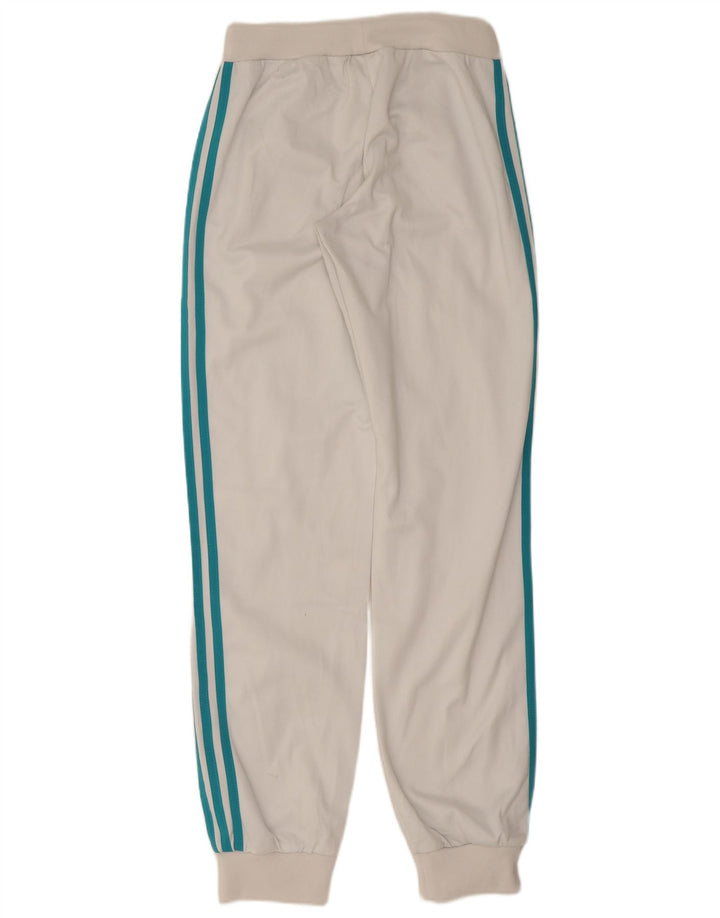 Adidas Womens Tracksuit Trousers Joggers UK 16 Large White Polyester
