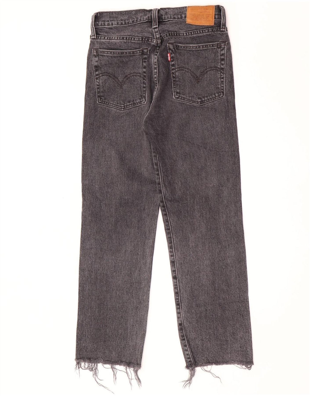 Levi's Womens Wedgie Straight Jeans W26 L26 Grey Cotton