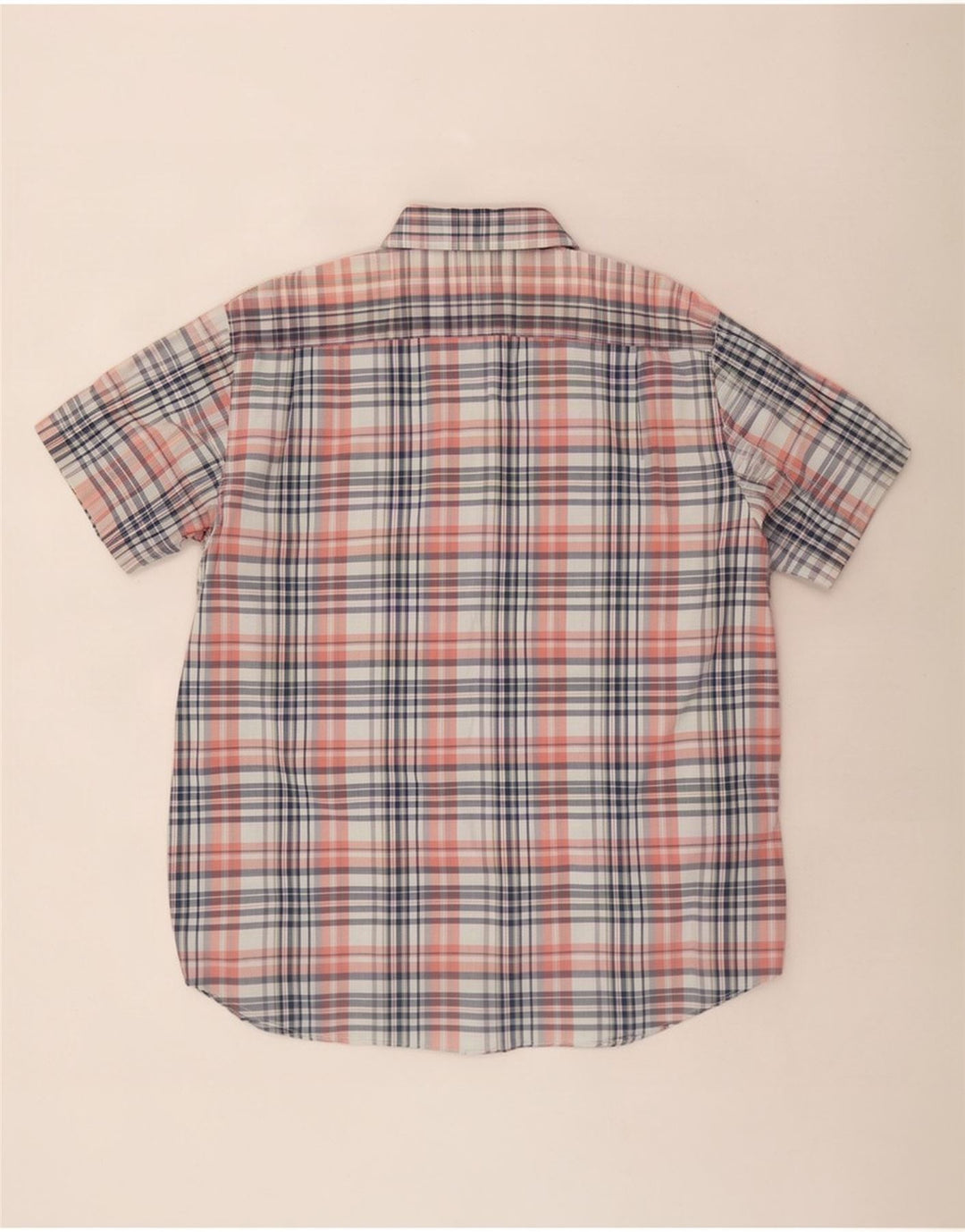 Nautica Mens Short Sleeve Shirt Large Multicoloured Check Cotton