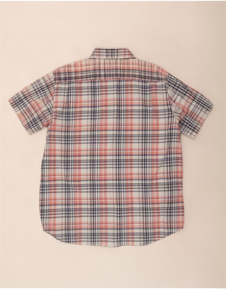 Nautica Mens Short Sleeve Shirt Large Multicoloured Check Cotton